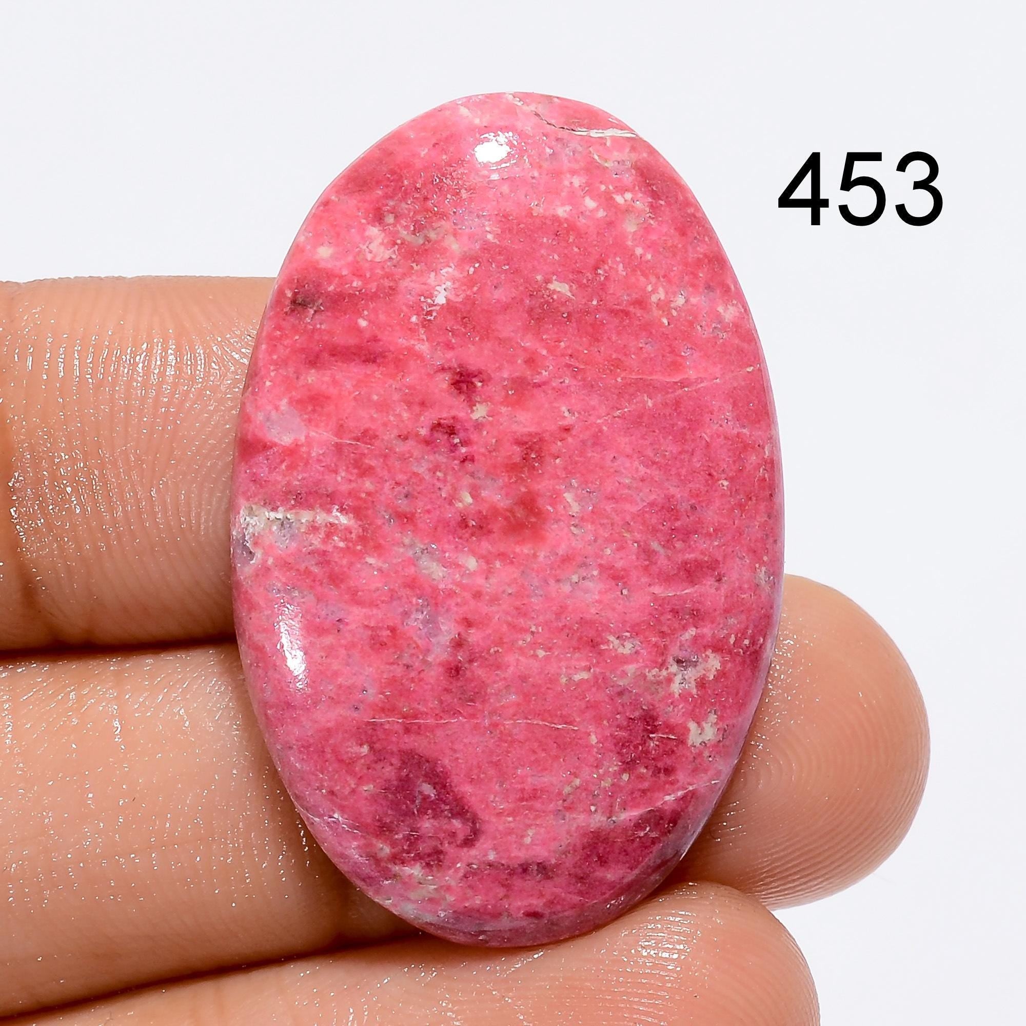 Natural Pink Thulite Gemstone Cabochon, AAA Quality, Norway Origin - image 5