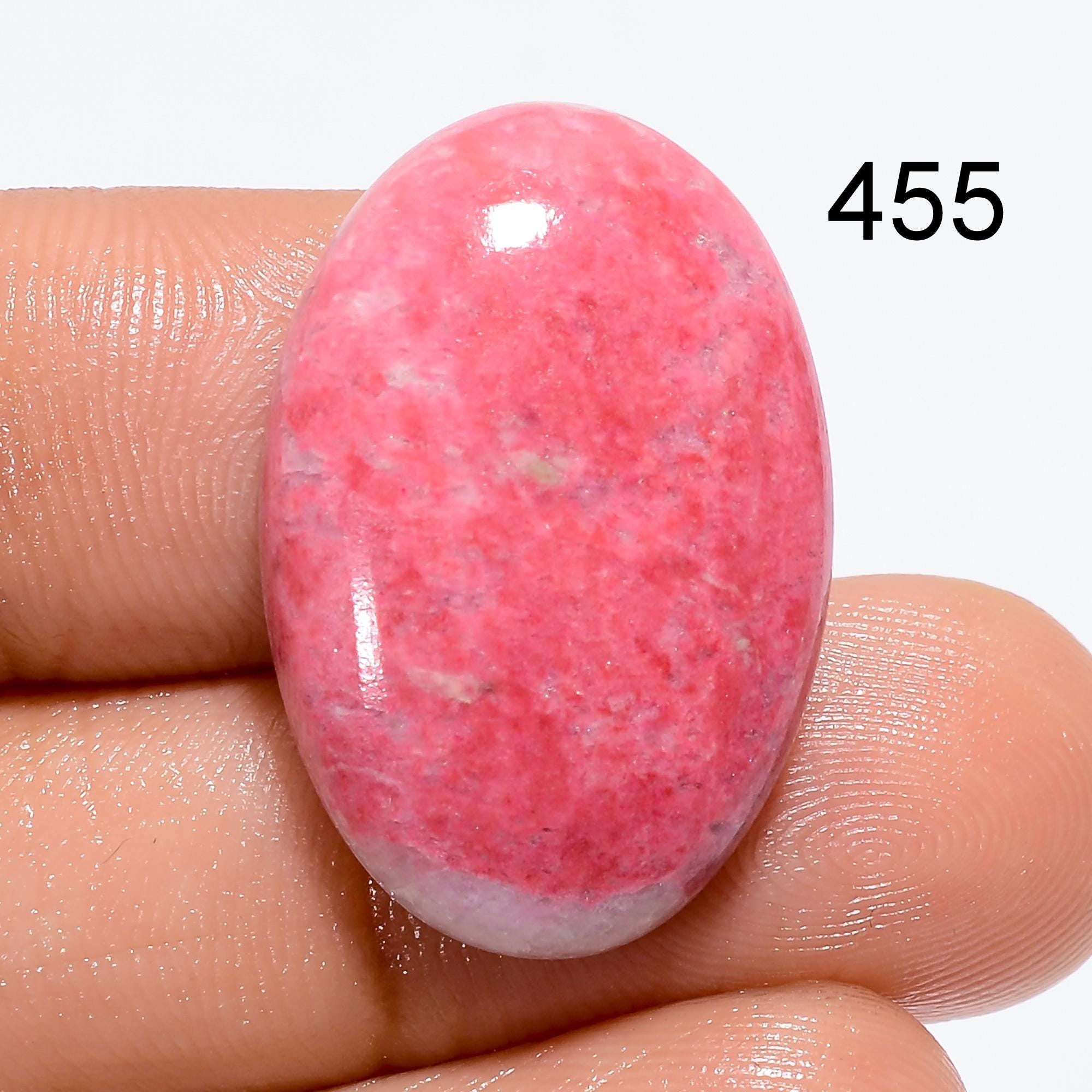 Natural Pink Thulite Gemstone Cabochon, AAA Quality, Norway Origin - image 7