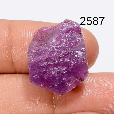 36 Cts to 43 Cts AA+ Pink Ruby Gemstone with raw crystal texture (16X14X13 mm to 21X14X12 mm size)