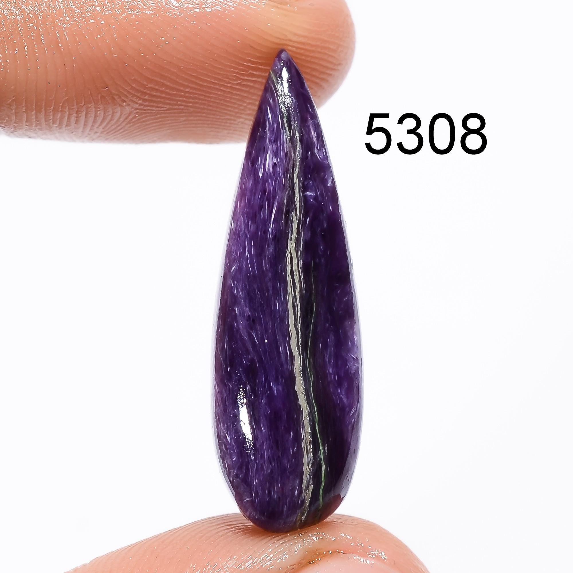 AAA Purple Charoite Gemstone Cabochon, Loose Crystal Pendant Jewelry Making - image 6