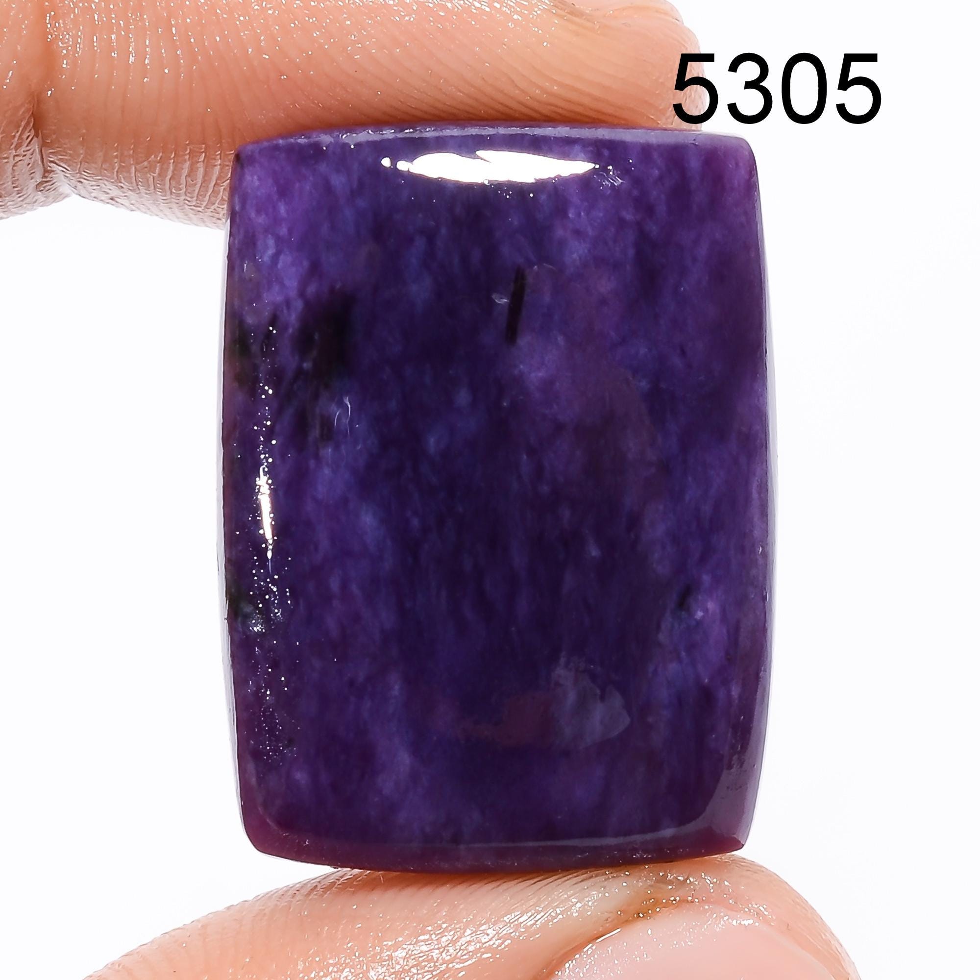 AAA Purple Charoite Gemstone Cabochon, Loose Crystal Pendant Jewelry Making - image 3