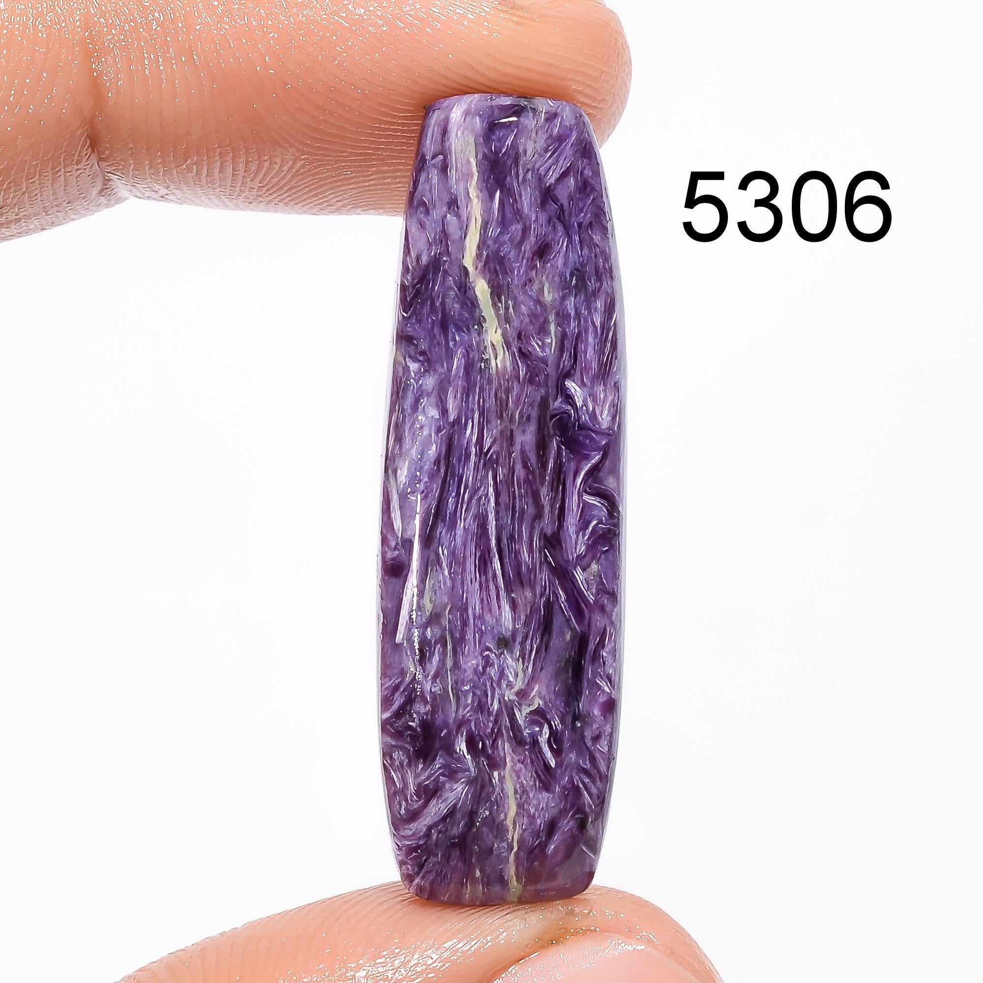 AAA Purple Charoite Gemstone Cabochon, Loose Crystal Pendant Jewelry Making - image 4