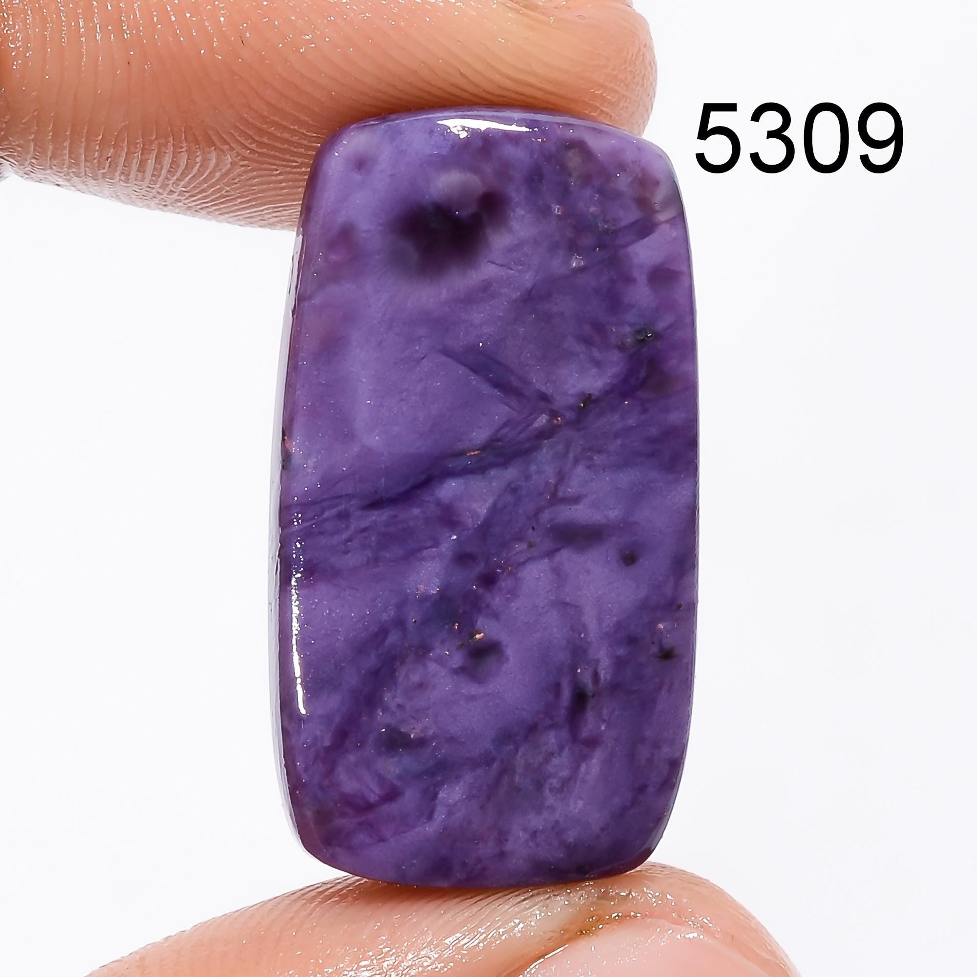 AAA Purple Charoite Gemstone Cabochon, Loose Crystal Pendant Jewelry Making - image 7
