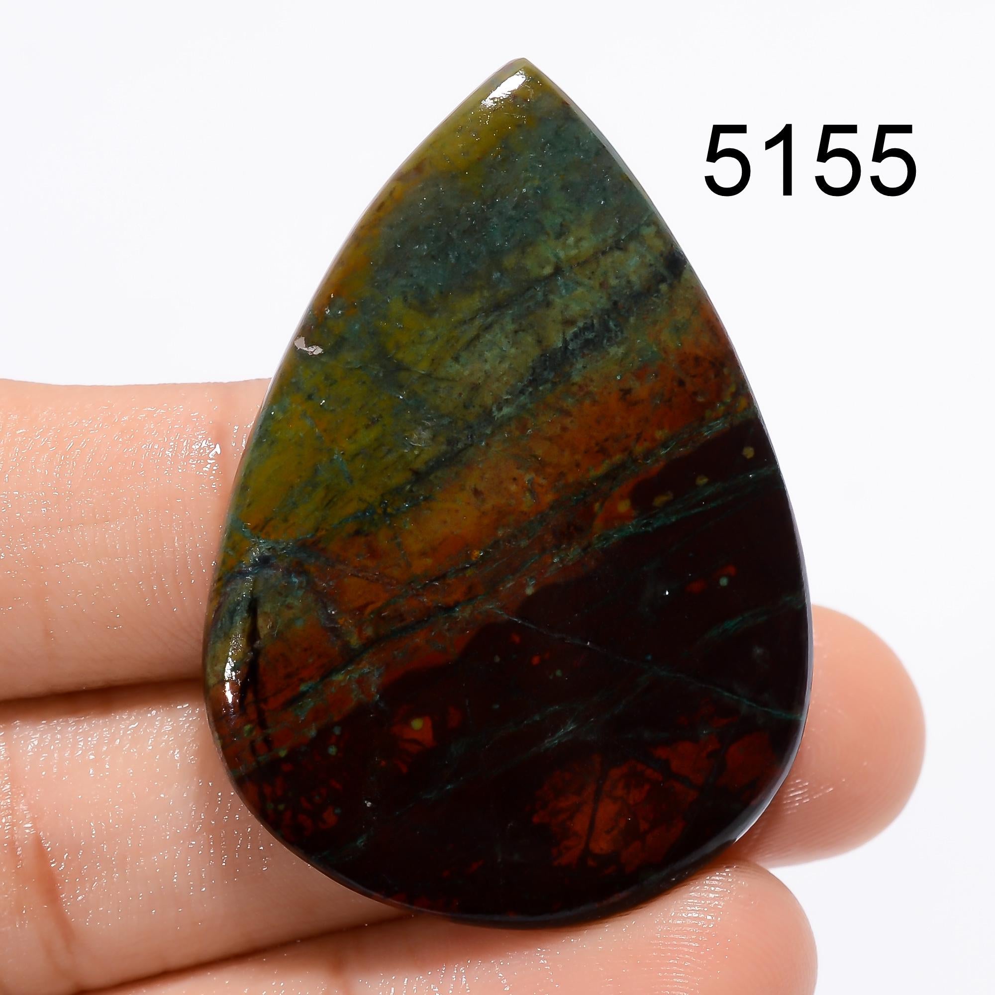 Natural Sonora Sunrise Gemstone, Designer Cupric Chrysocolla Cabochon.