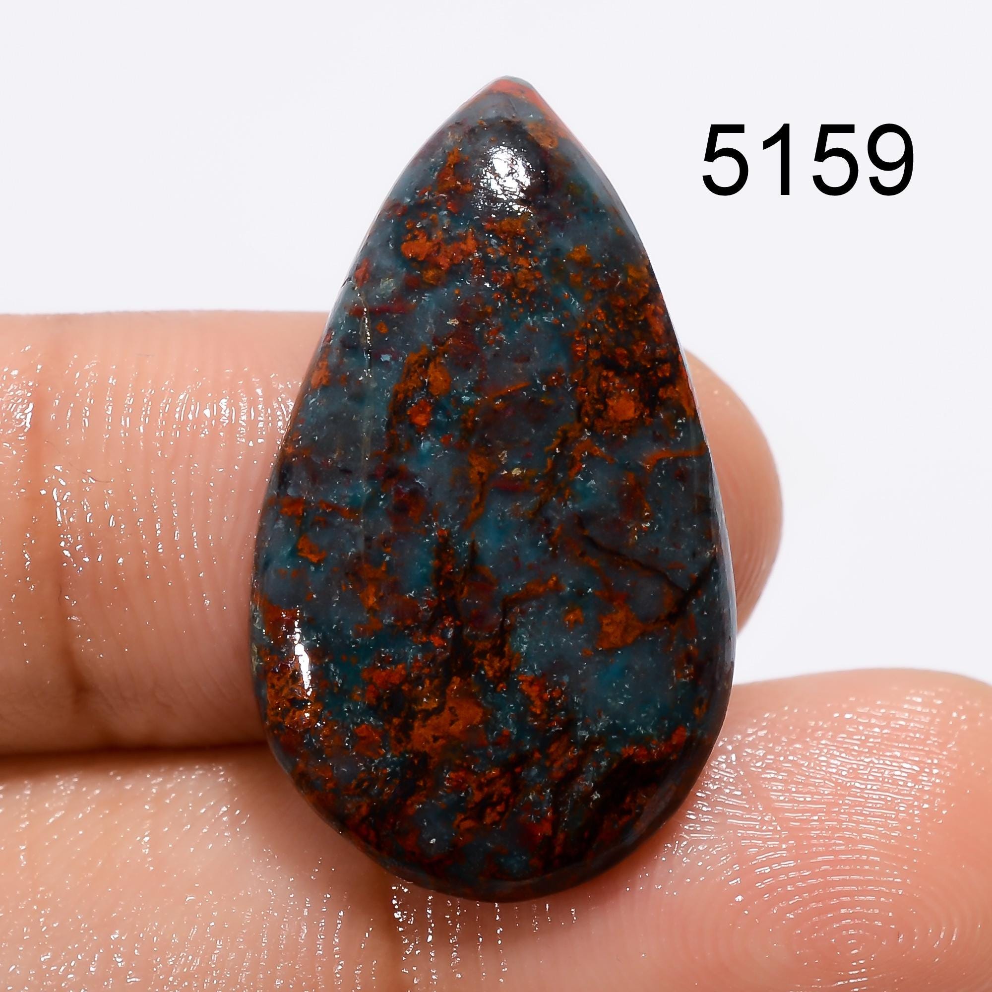 Natural Sonora Sunrise Gemstone, Designer Cupric Chrysocolla Cabochon. - image 5