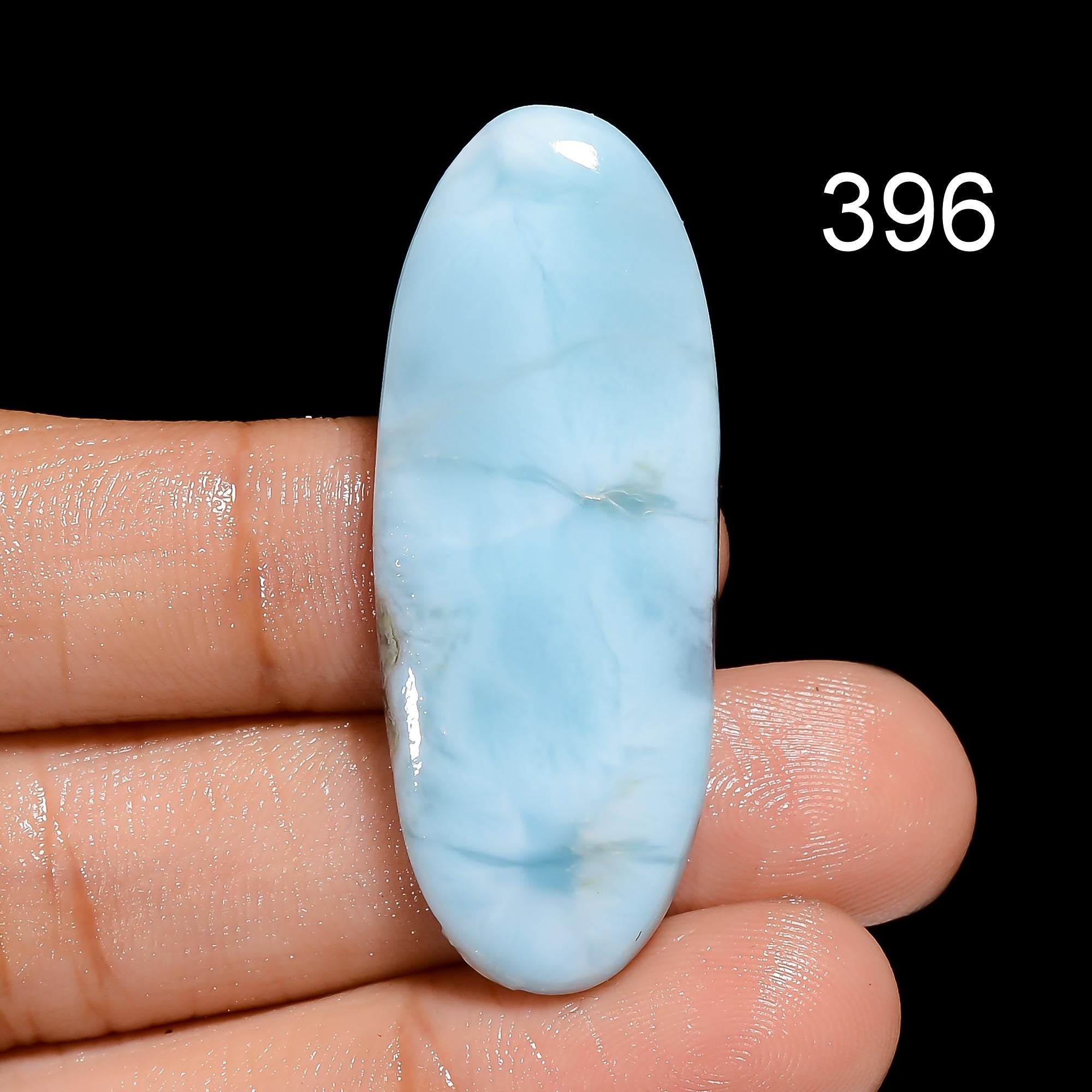 AAA Blue Larimar Cabochon, Dominican Gemstone, Jewelry Making Supply - image 8
