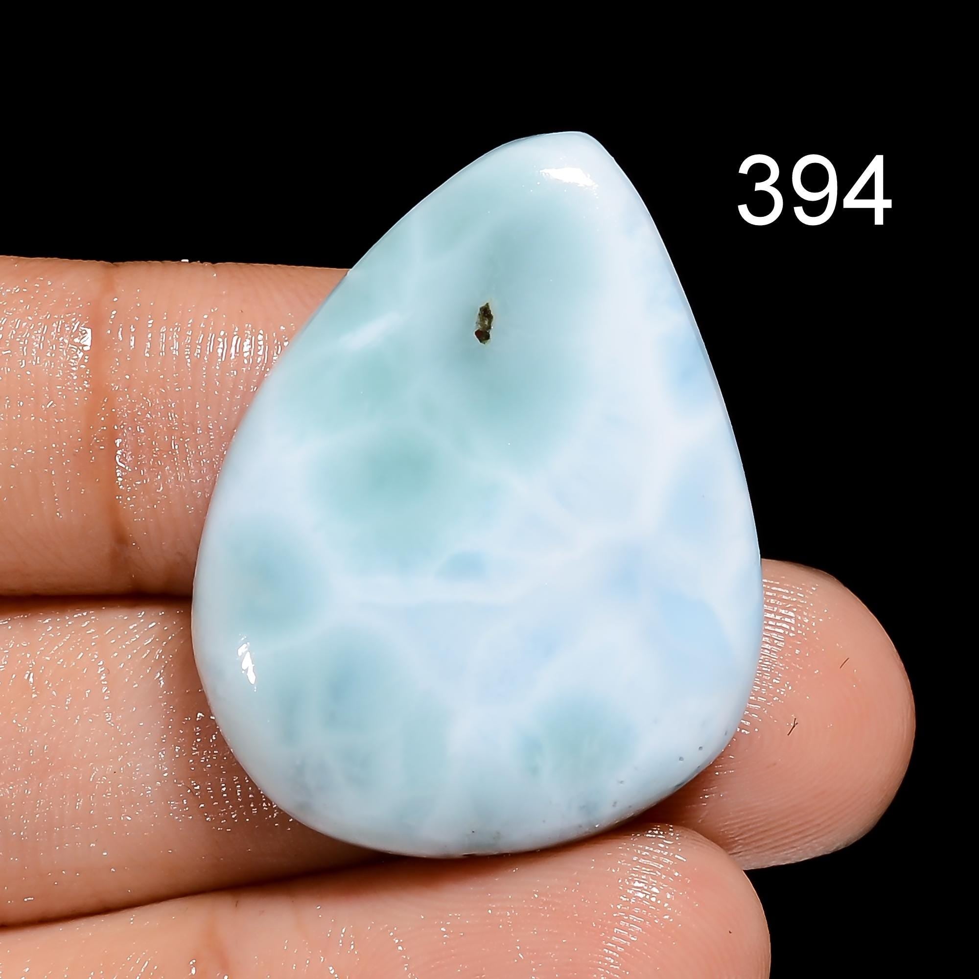 AAA Blue Larimar Cabochon, Dominican Gemstone, Jewelry Making Supply - image 7