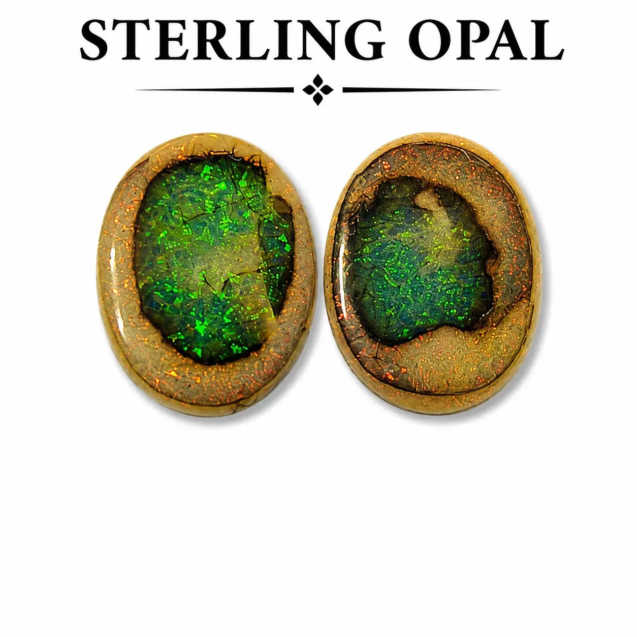 Fancy shape Monarch Opal Cabochon pendant stone, 15x20mm, 10 carats, AAA grade front view