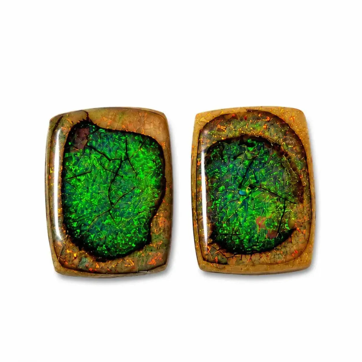 Octagon shape Monarch Opal Cabochon, 13x18mm, 10 carats, AAA grade front view