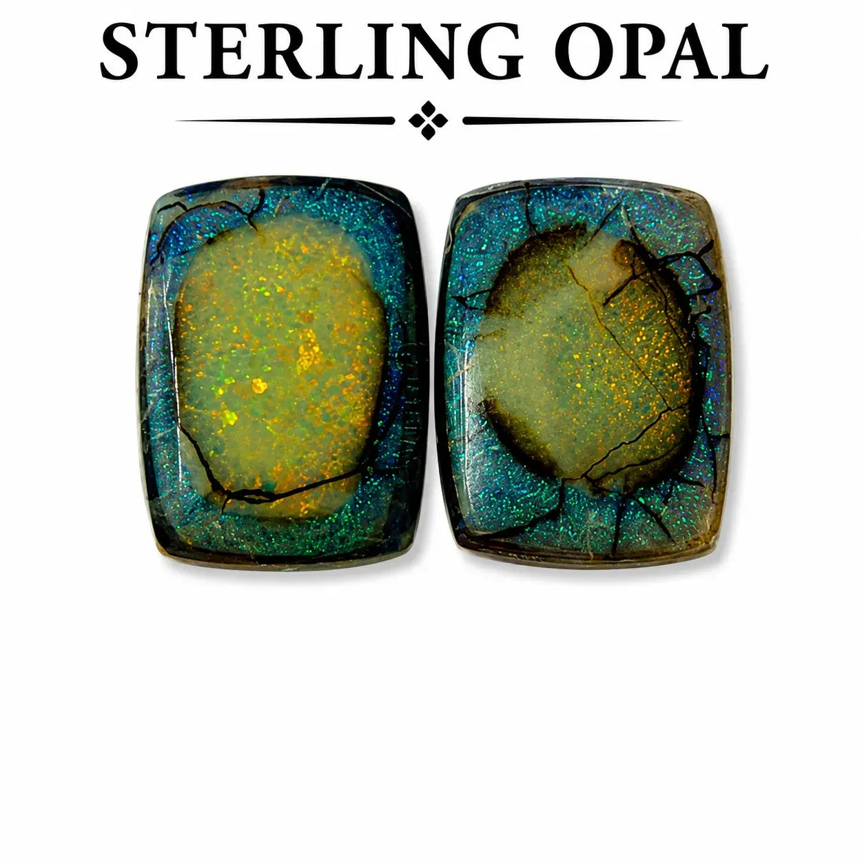 Octagon shape Sterling Opal Cabochon, 13x18mm, 11 carats, AAA grade front view
