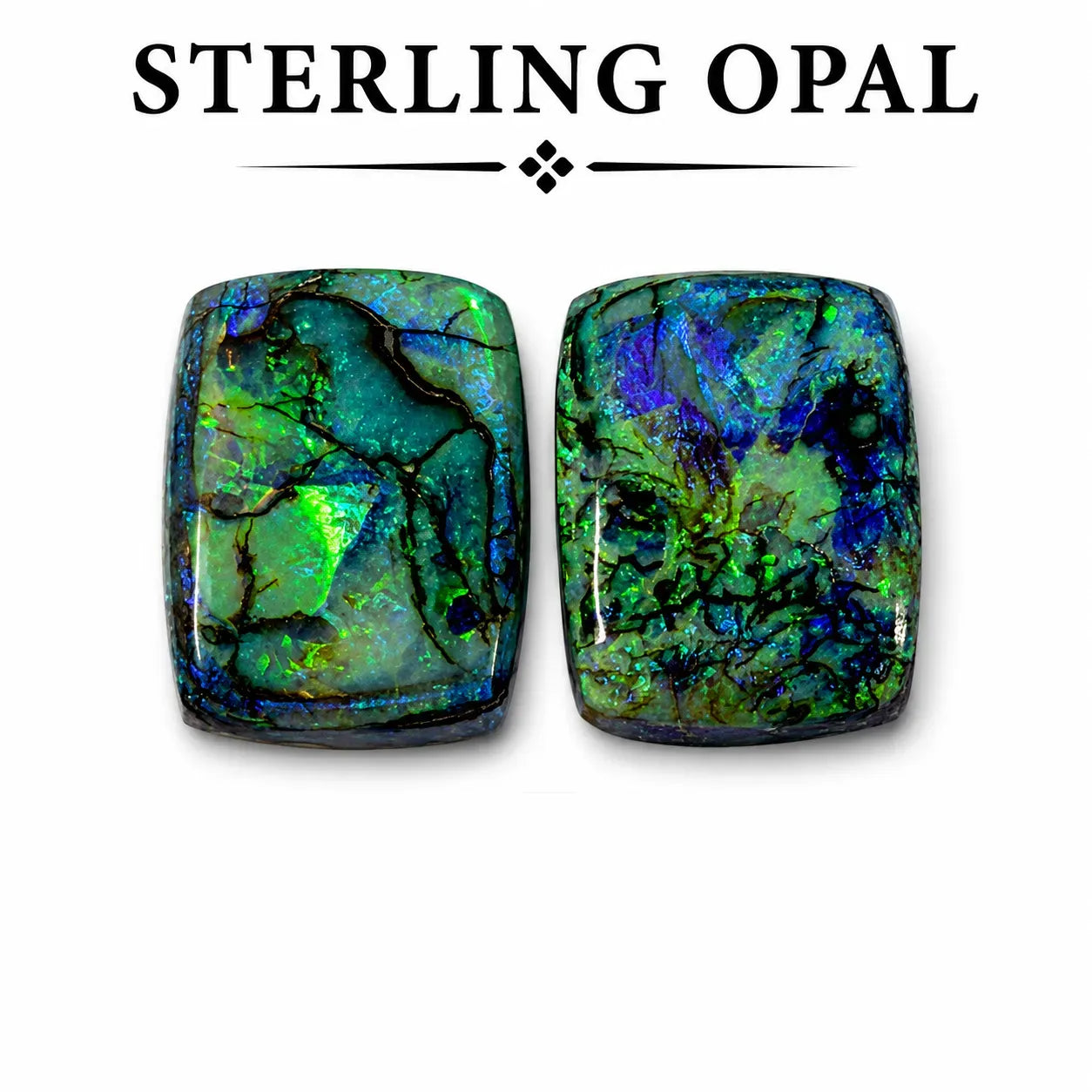 Octagon shape Sterling Opal Cabochon, 13x18mm, 14 carats, AAA grade front view