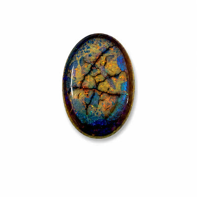 Oval Shape Sterling Opal Cabochon, AAA Quality Gemstone for Pendant Making (14x21mm)