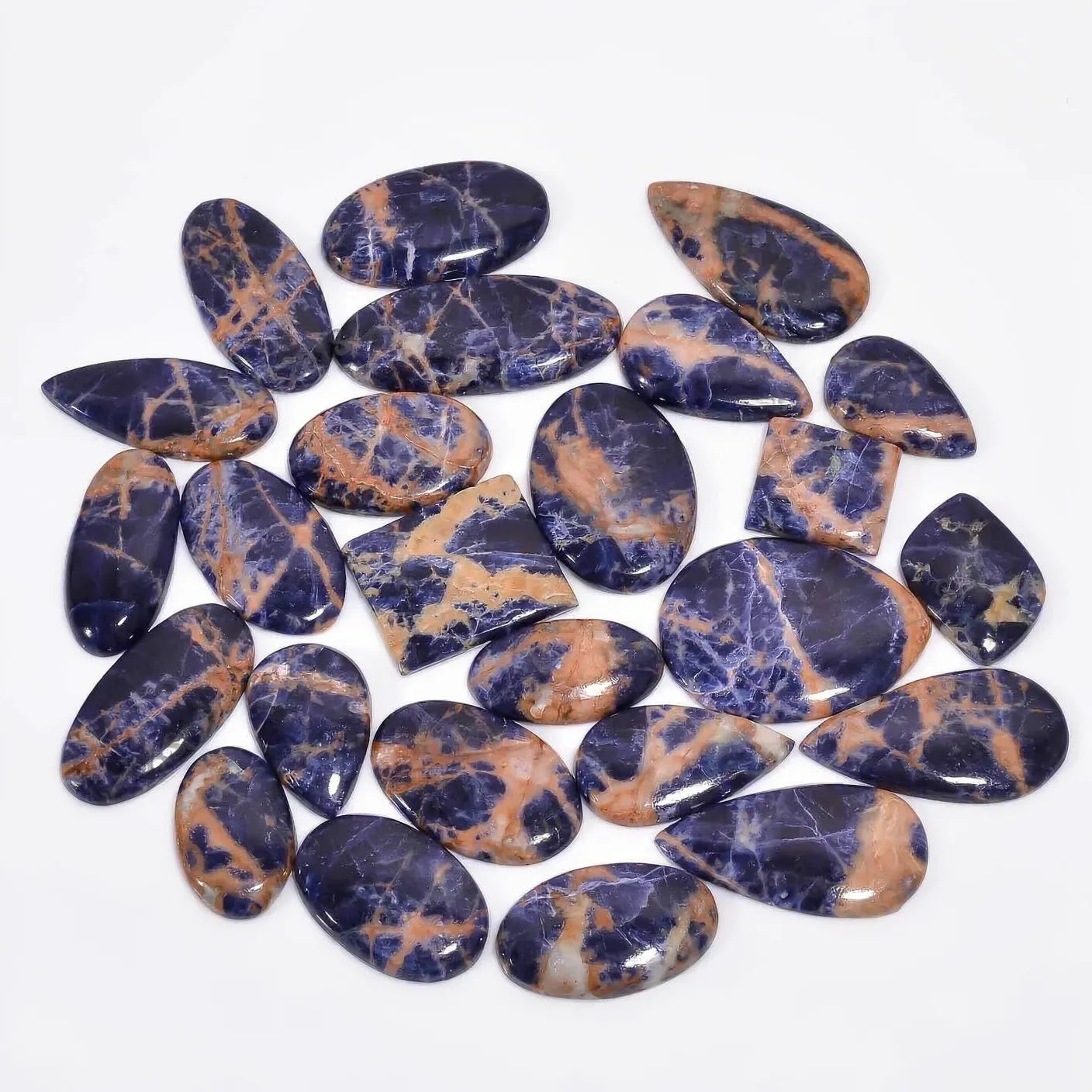 Natural Sodalite Cabochon lot for Jewelry