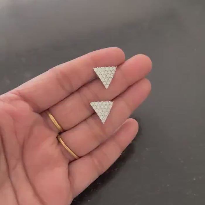 Triangle Stud Earrings She'll Actually Reach For Every Day — Sterling Silver & Pave CZ