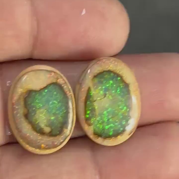 Video showcasing fire and color play in Monarch Opal Pendant Stone