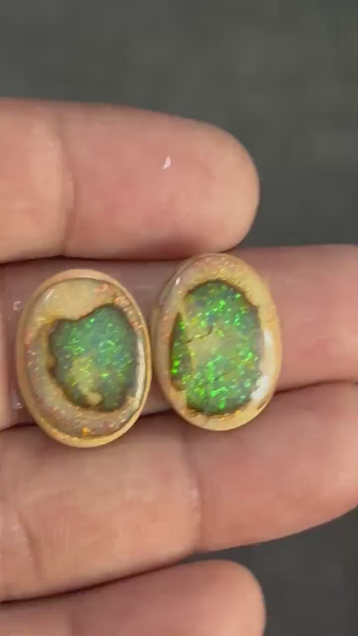 Video showcasing fire and color play in Monarch Opal Pendant Stone