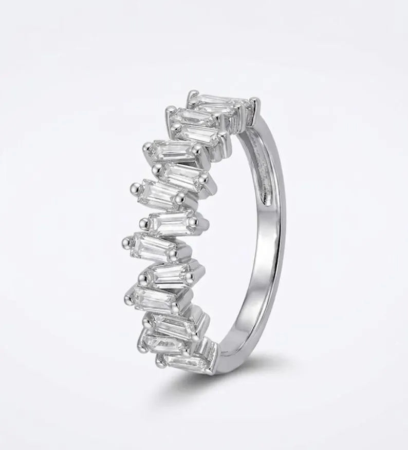 Sterling Silver Eternity Band, Stackable Wedding Ring