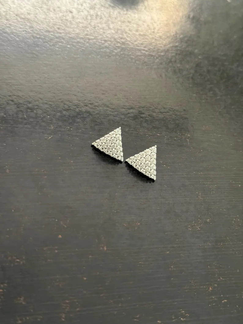 Triangle Stud Earrings She'll Actually Reach For Every Day — Sterling Silver & Pave CZ