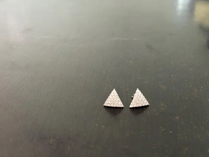 Triangle Stud Earrings She'll Actually Reach For Every Day — Sterling Silver & Pave CZ