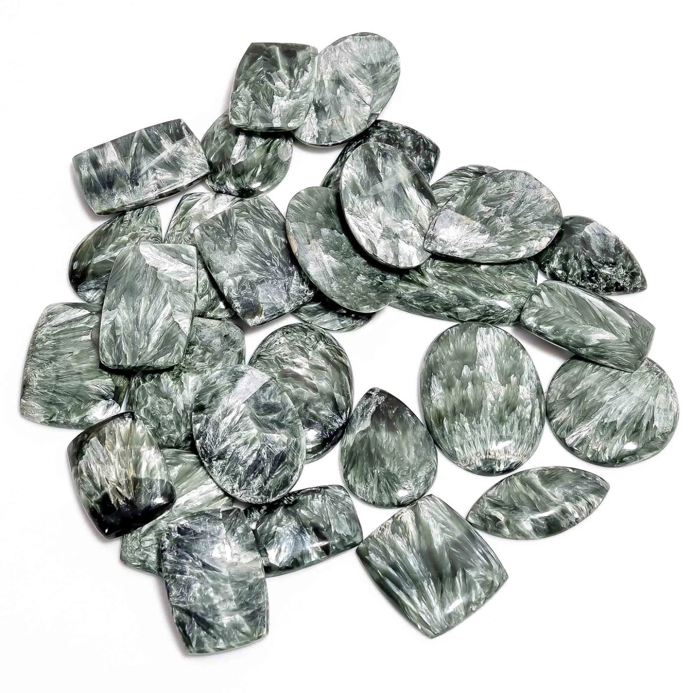 AAA Seraphinite Gemstone Cabochon Lot